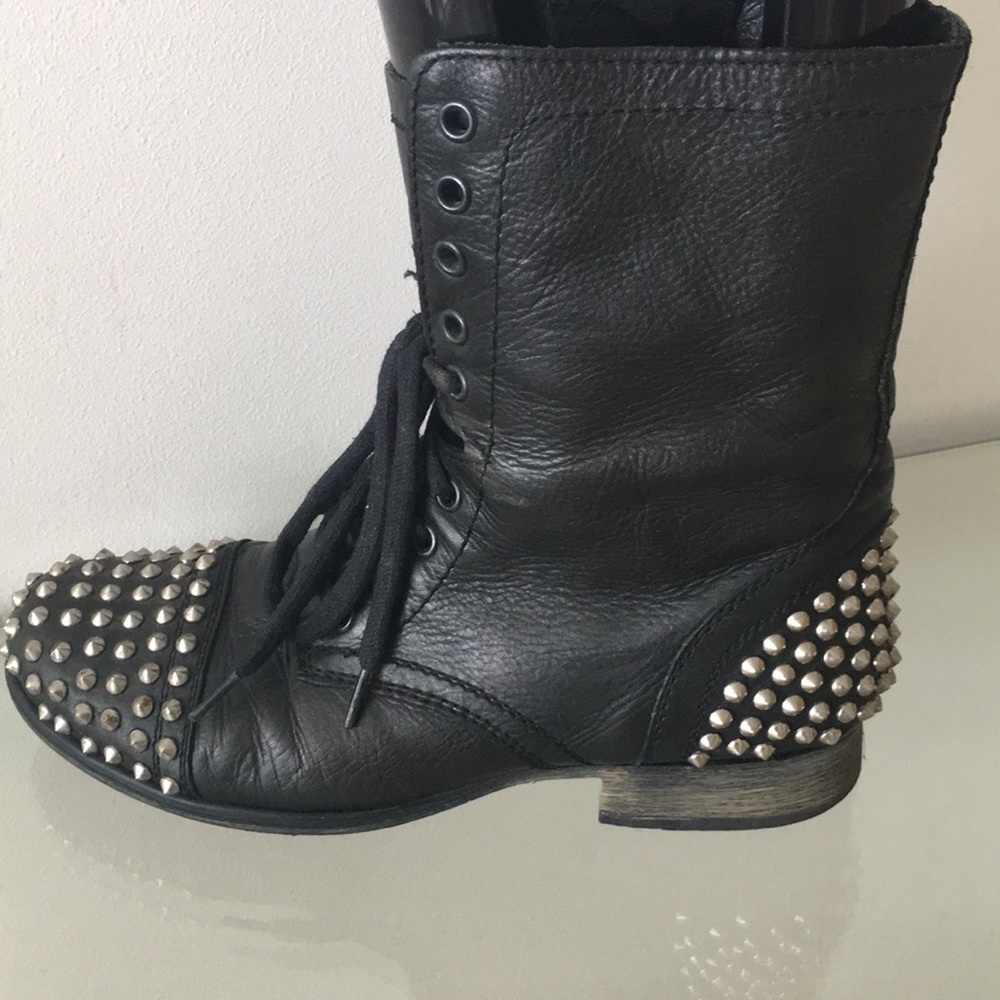 Studded leather boots